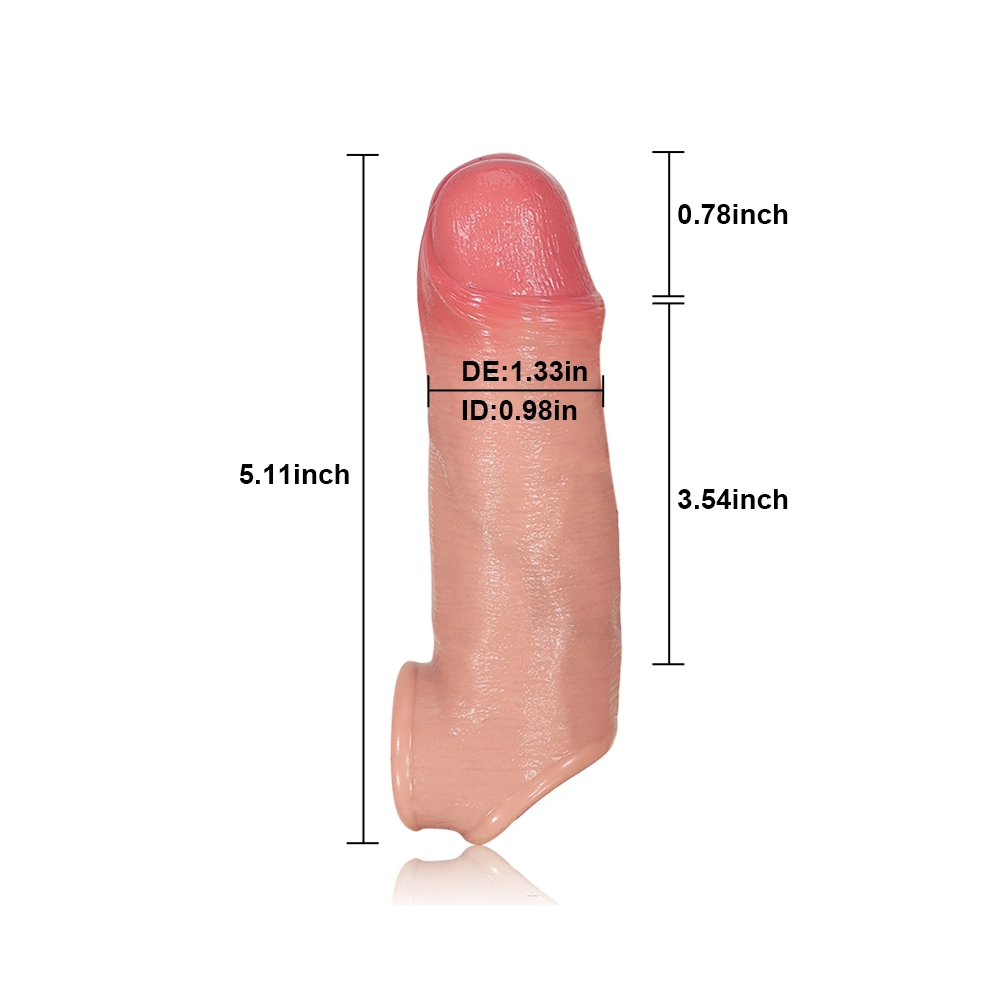 Daniel 6.88" x 1.77" Realistic, Open-Hood Foreskin-Style Penis Extension Sleeve