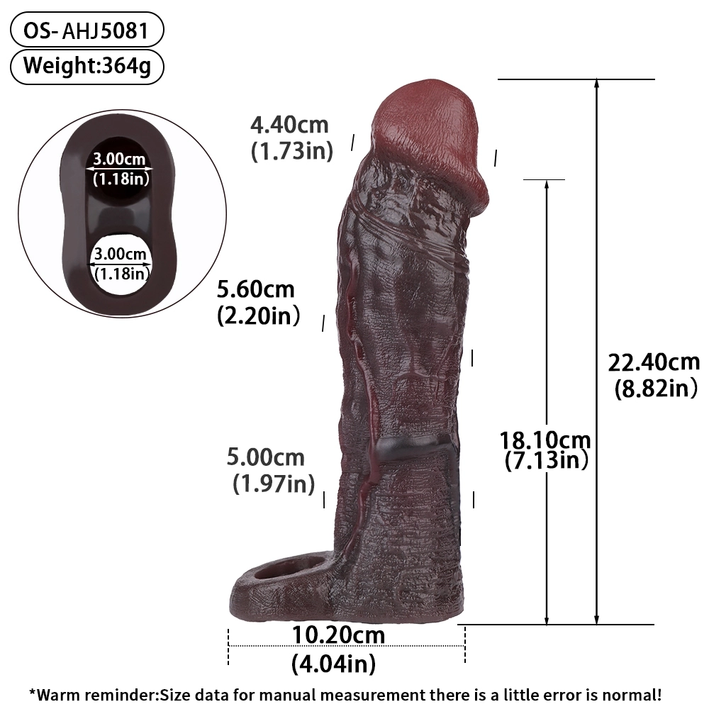 8.82 × 2.2-Inch Thickening, Realistic Dildo Sleeve
