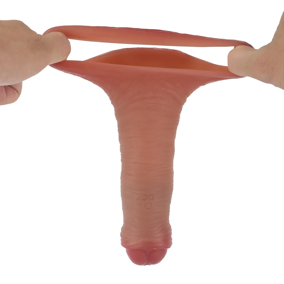 7.1 x 1.6-Inch Remote-Controlled Vibrating Penis Extension Sleeve