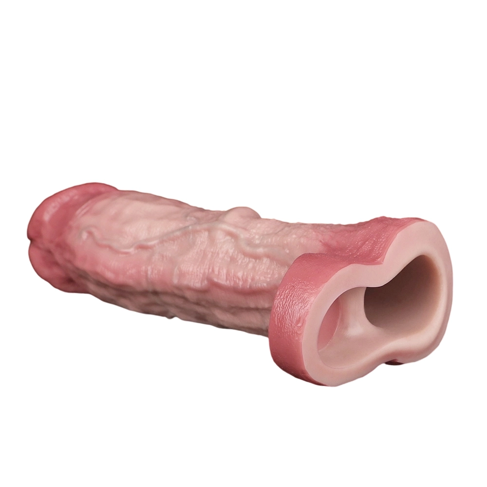 7.91 × 1.81-inch Realistic Remote-Controlled Vibrating Penis Extension Sleeve