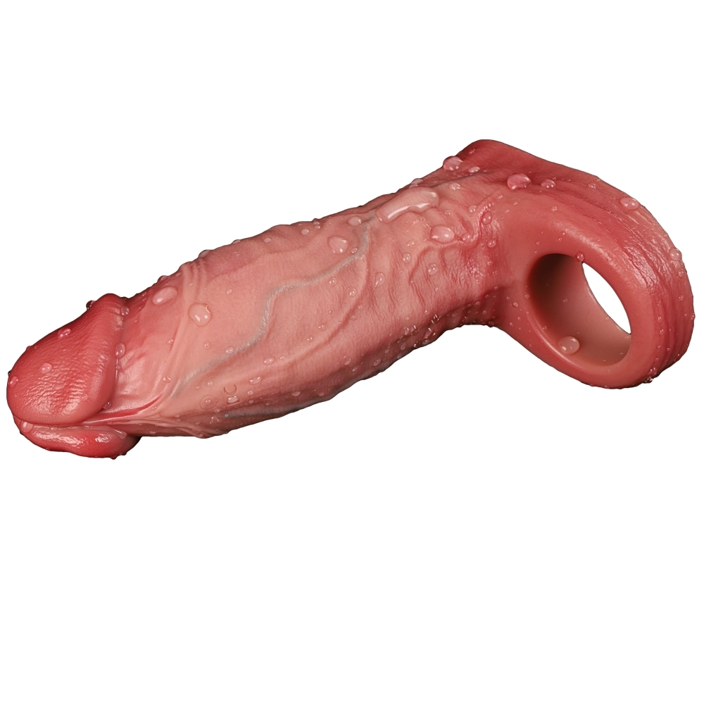 6.69 x 2.09-Inch Realistic Thickening Vibrating cock Sleeve