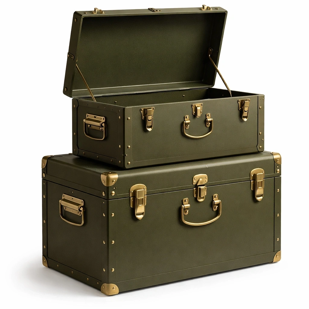 Metallkoffer Set Gruen robust
