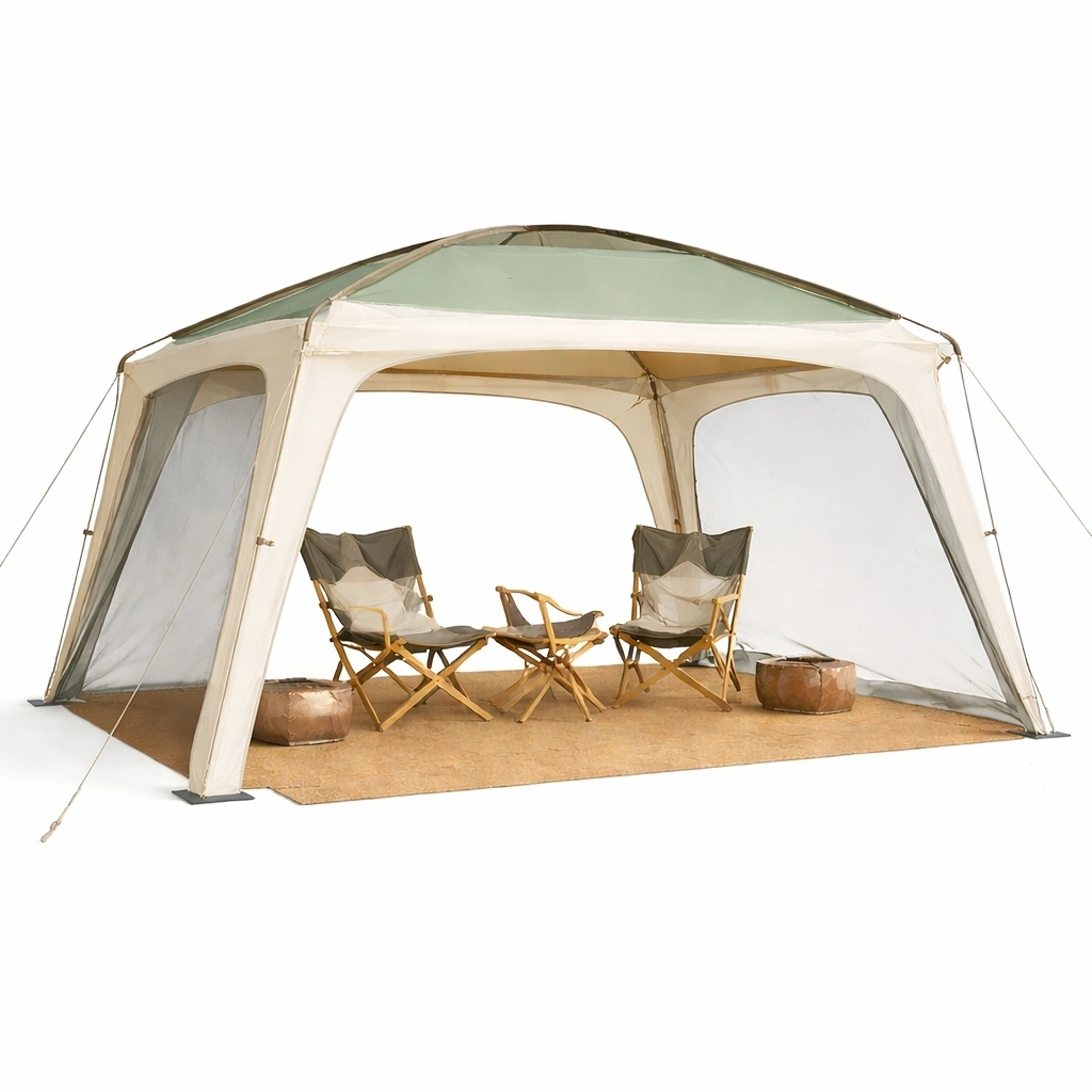 Pavillon Zelt Beige leicht mit Gestell