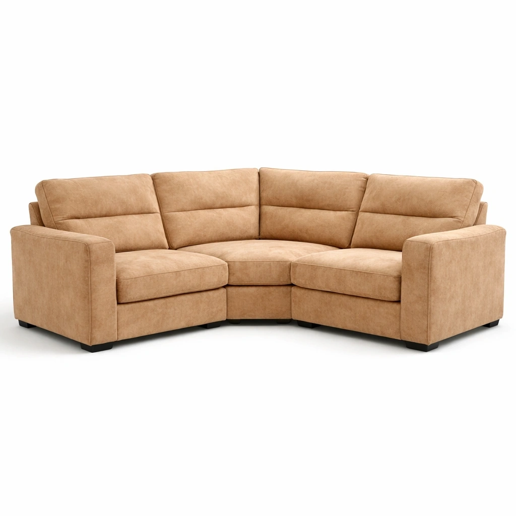 Ecksofa Braun Lederoptik gross