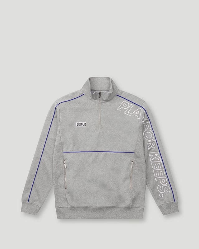 Geedup Play For Keeps Qtr Grey/Blue Zip
