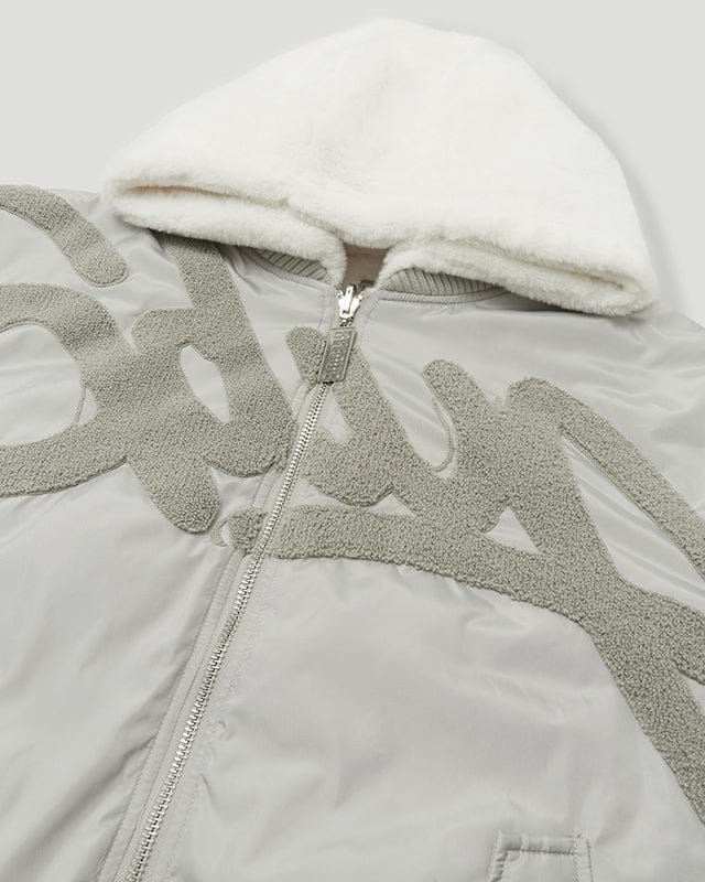 Geedup Hoodie Handstyle/Team Logo Bomber White / Grey