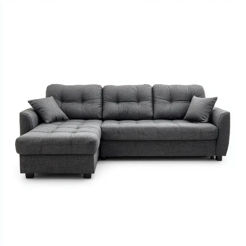Sofá Seccional 260x160x85 cm – Gris Oscuro – Diseño Moderno