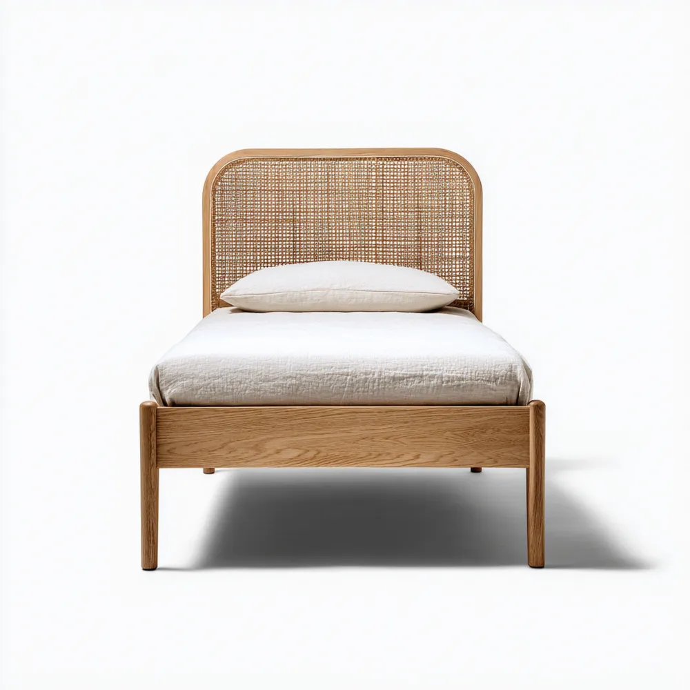 Cama Individual Madera Roble 90x200x100 cm – Diseño Clásico