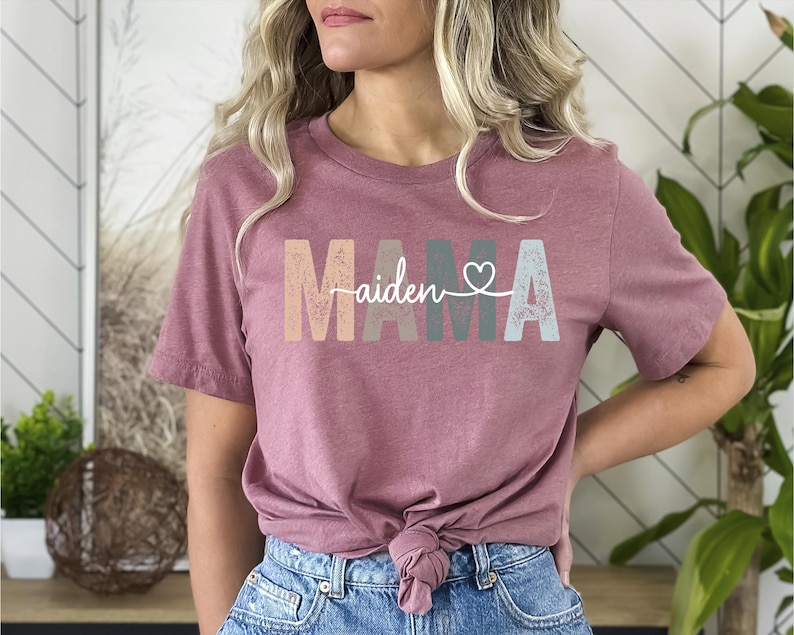 Custom Mama Shirt: Personalized Mom T-shirt With Children Names