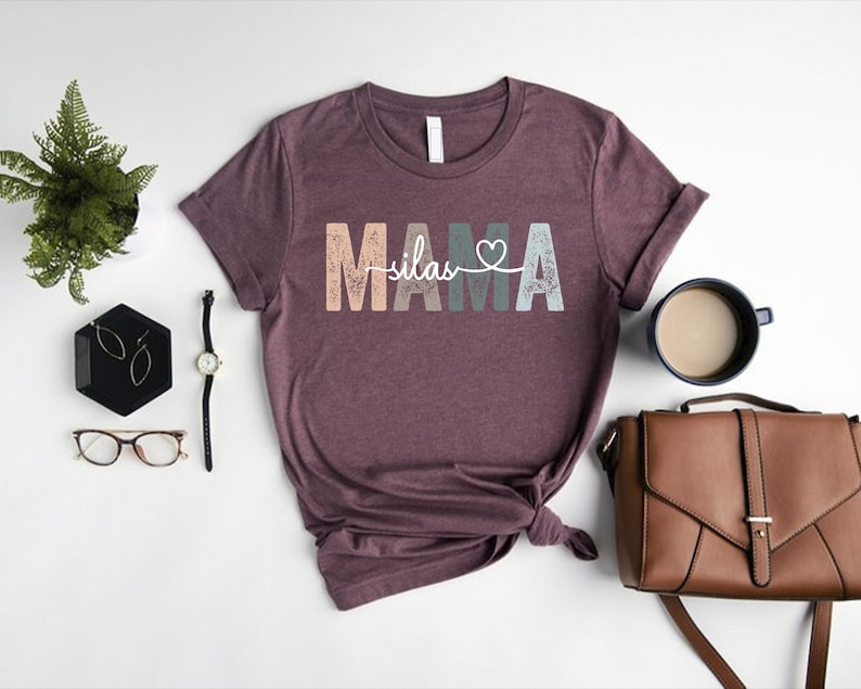 Custom Mama Shirt: Personalized Mom T-shirt With Children Names