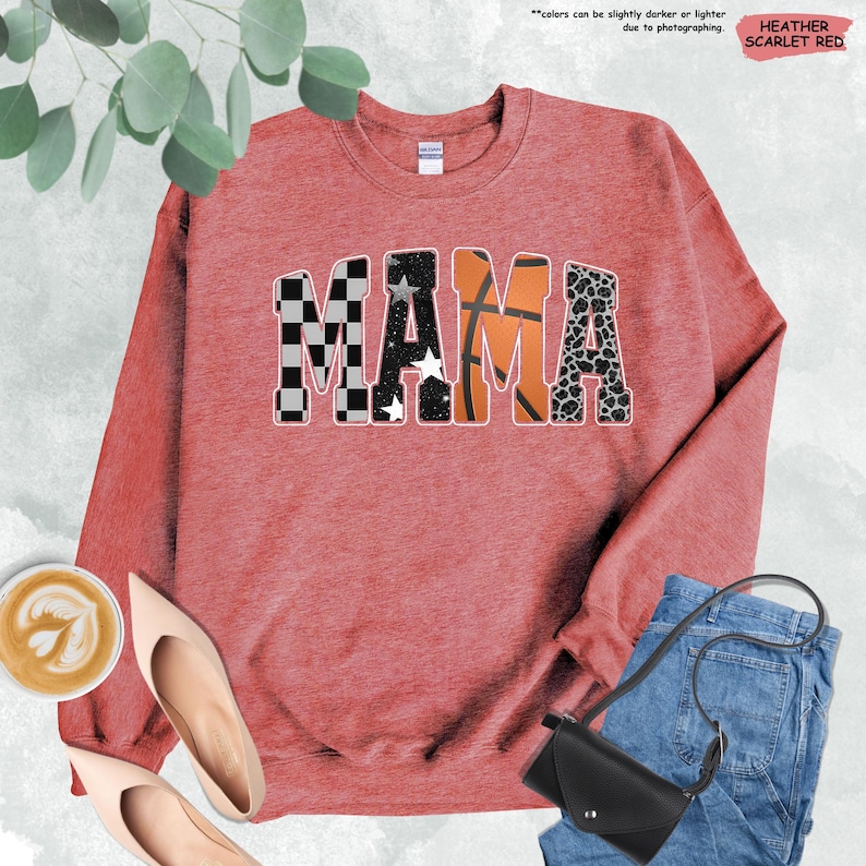 Basketball Mama Sweatshirt, Leopard Basketball Sweatshirt, Basketball Mom Hoodie, Cheer Mom Sweater, Basketball Season Sweatshirt, Mama Gift