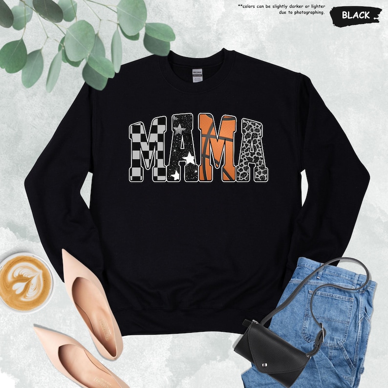 Basketball Mama Sweatshirt, Leopard Basketball Sweatshirt, Basketball Mom Hoodie, Cheer Mom Sweater, Basketball Season Sweatshirt, Mama Gift
