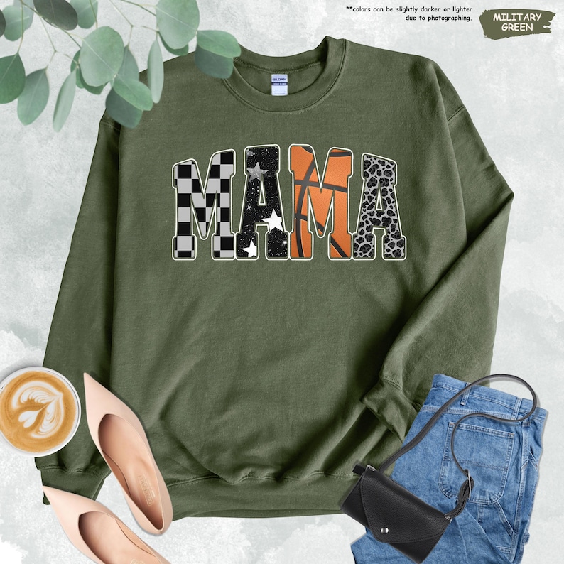 Basketball Mama Sweatshirt, Leopard Basketball Sweatshirt, Basketball Mom Hoodie, Cheer Mom Sweater, Basketball Season Sweatshirt, Mama Gift