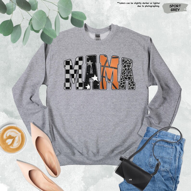 Basketball Mama Sweatshirt, Leopard Basketball Sweatshirt, Basketball Mom Hoodie, Cheer Mom Sweater, Basketball Season Sweatshirt, Mama Gift