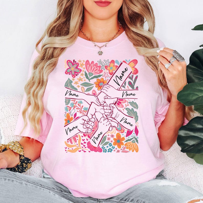 Custom Mom And Children Shirt, Personalized Mother Children Shirt, Family Love Shirt,Mother's Day Gift