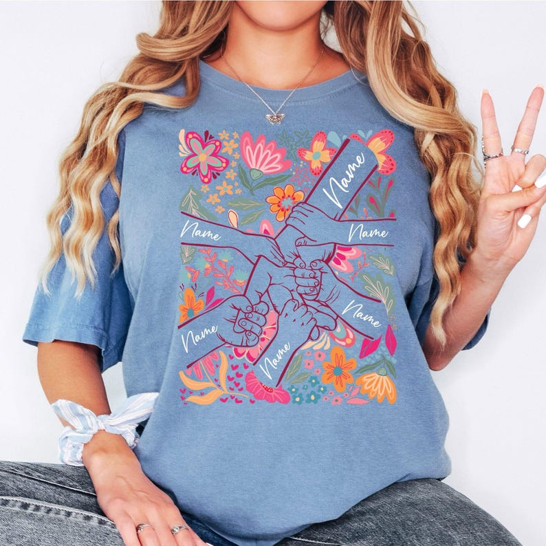 Custom Mom And Children Shirt, Personalized Mother Children Shirt, Family Love Shirt,Mother's Day Gift