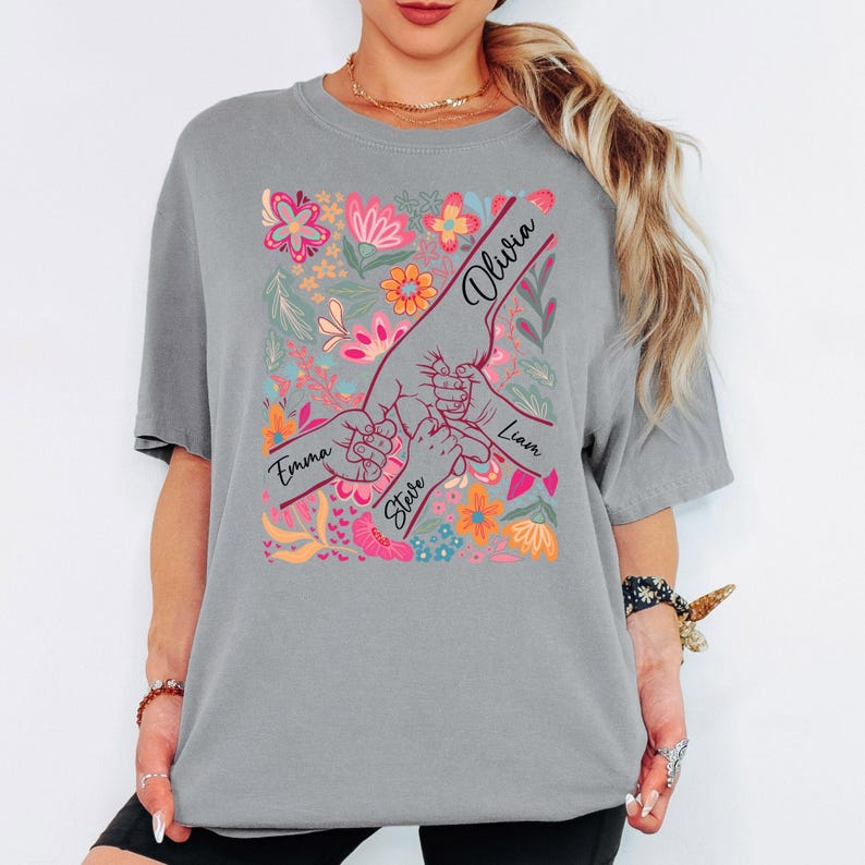 Custom Mom And Children Shirt, Personalized Mother Children Shirt, Family Love Shirt,Mother's Day Gift