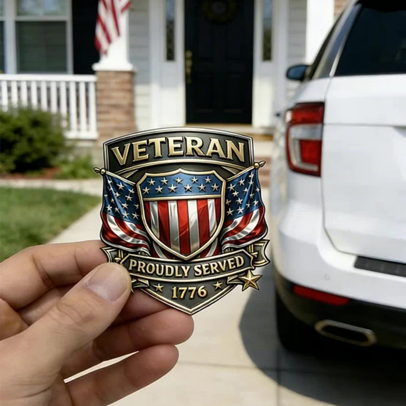 Veteran Car Badge - Drive With Pride. Honor The Brotherhood