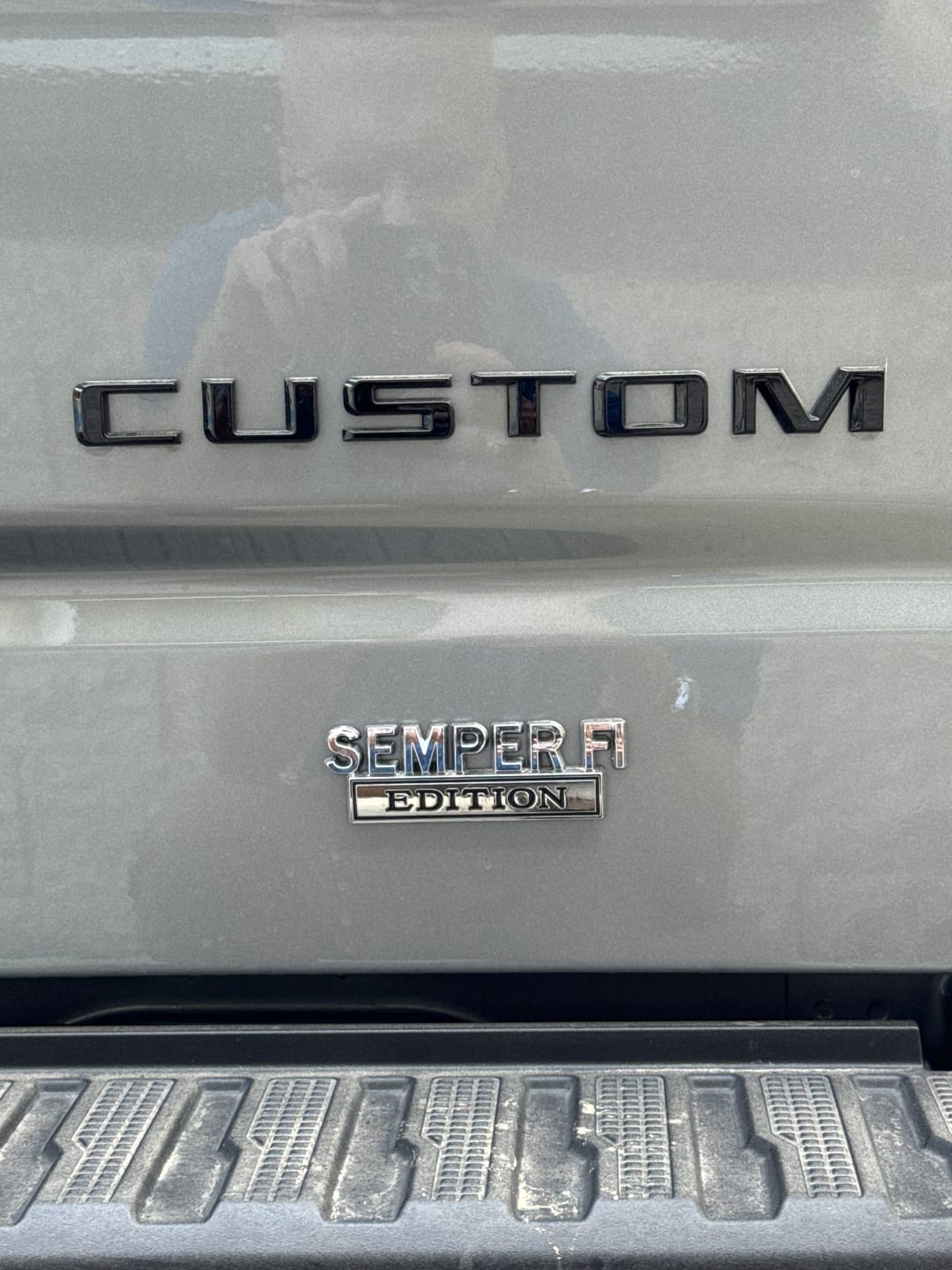 Customer photo review of SEMPER FI EDITION Car Emblem Metal Badge