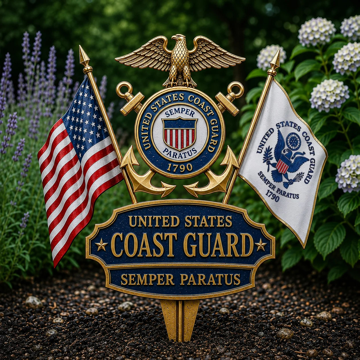 US Military Branch Tribute Garden Stake Collection