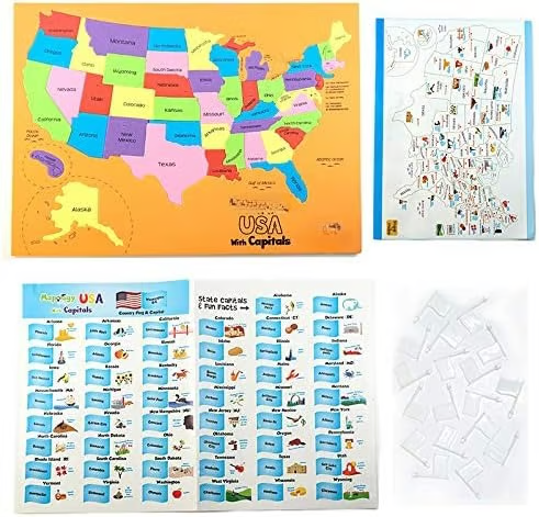 🔥Last Day 49% OFF - 🌍World Map & USA Map Puzzle Set