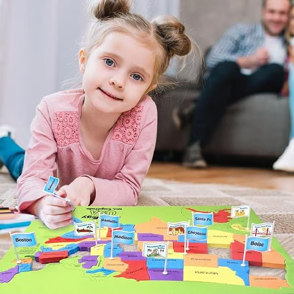 🔥Last Day 49% OFF - 🌍World Map & USA Map Puzzle Set
