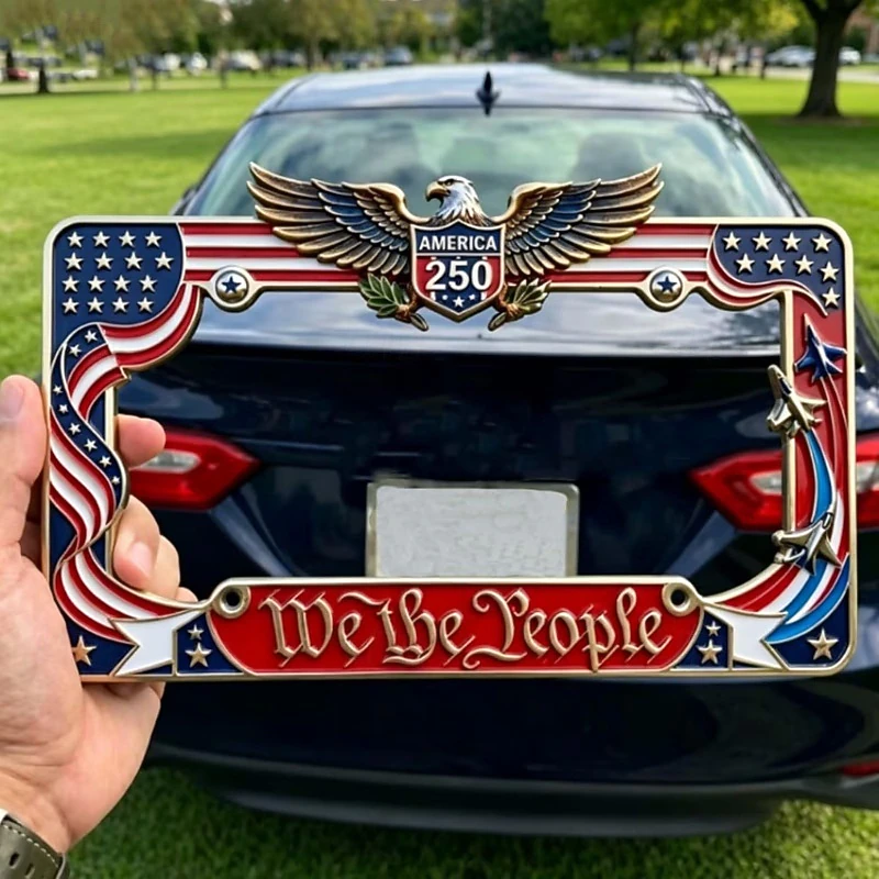 We The People 250th Anniversary Commemorative License Plate Frame, 🔥Buy 2 FREE SHIPPING