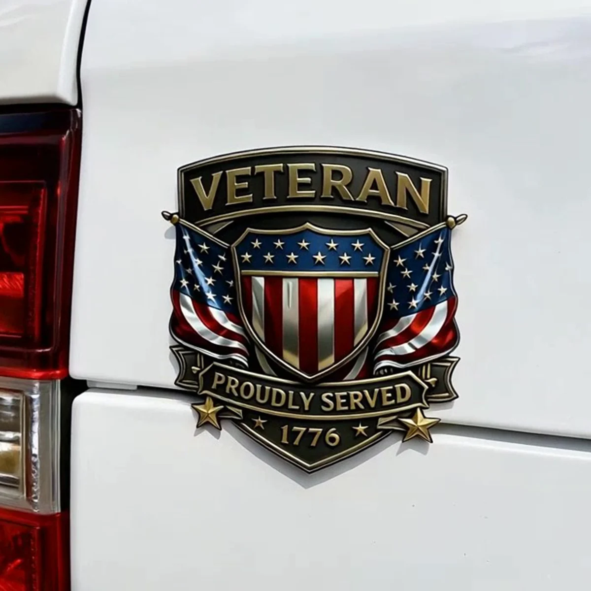 Veteran Car Badge - Drive With Pride. Honor The Brotherhood