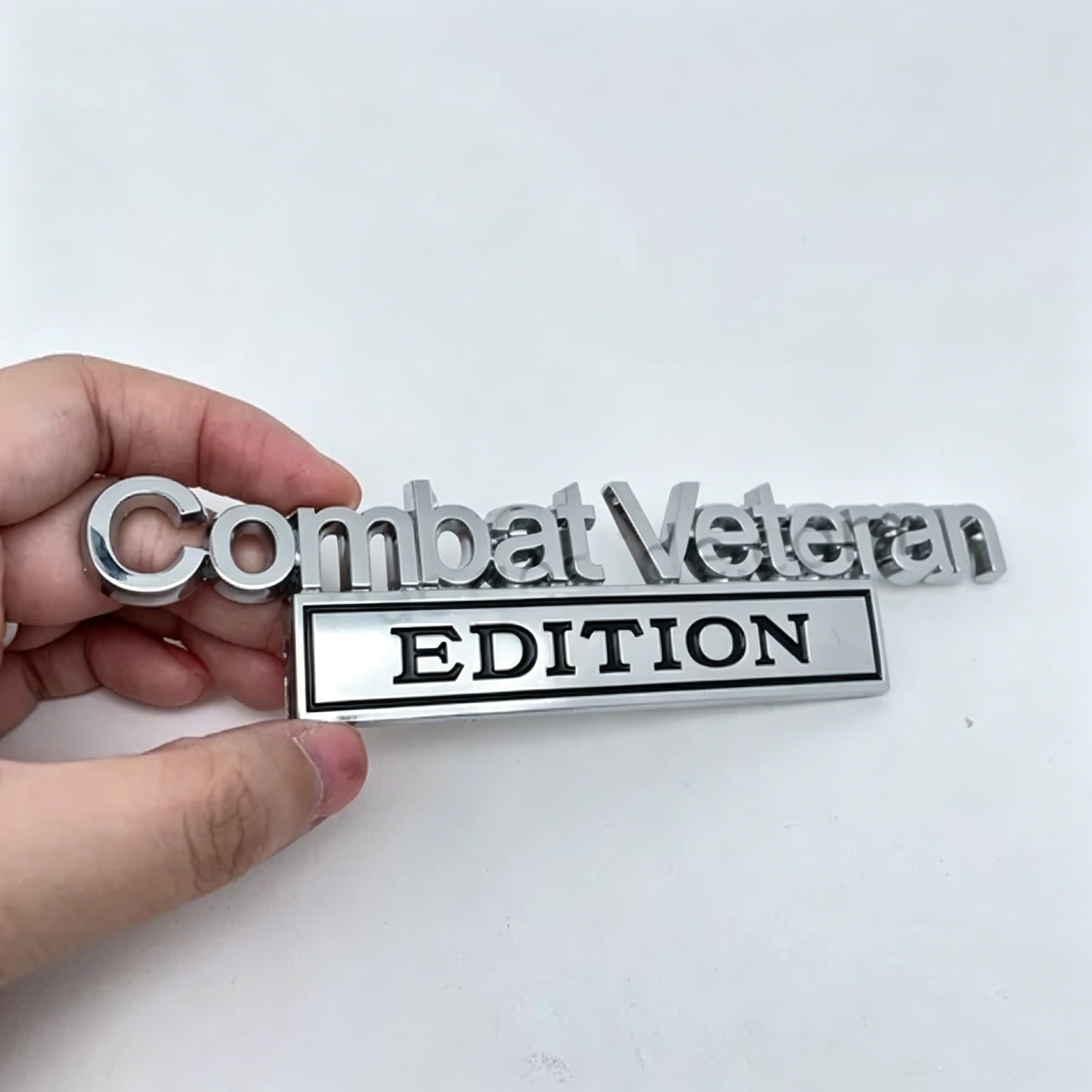 Premium 3D Metal Combat Veteran Edition Emblem