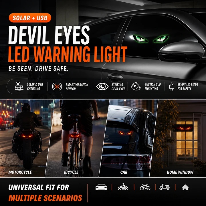 🔥Last Day 50% OFF - Solar Powered LED Car Warning Light