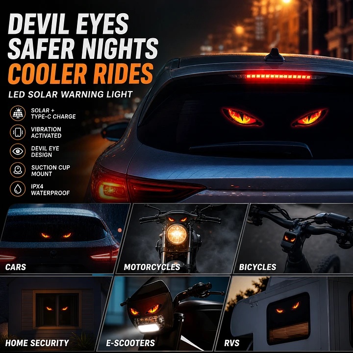 🔥Last Day 50% OFF - Solar Powered LED Car Warning Light