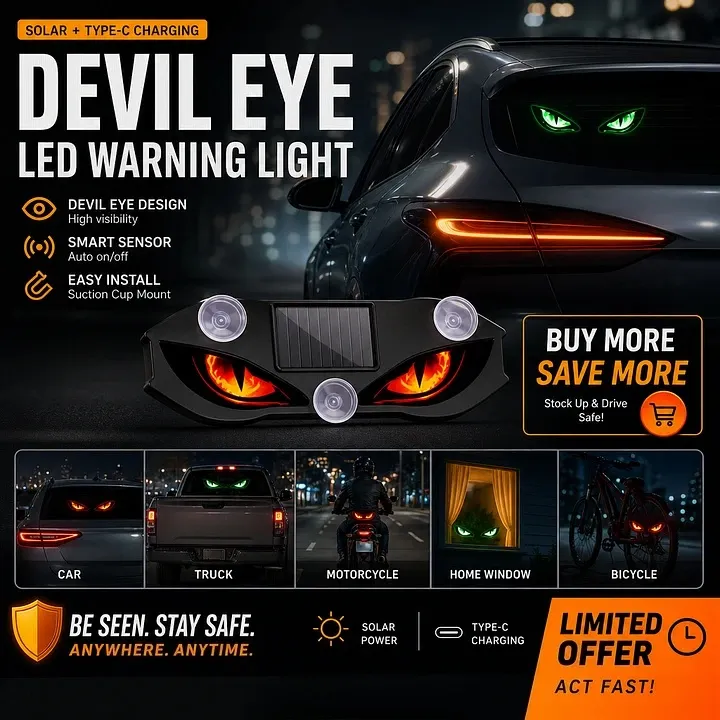 🔥Last Day 50% OFF - Solar Powered LED Car Warning Light