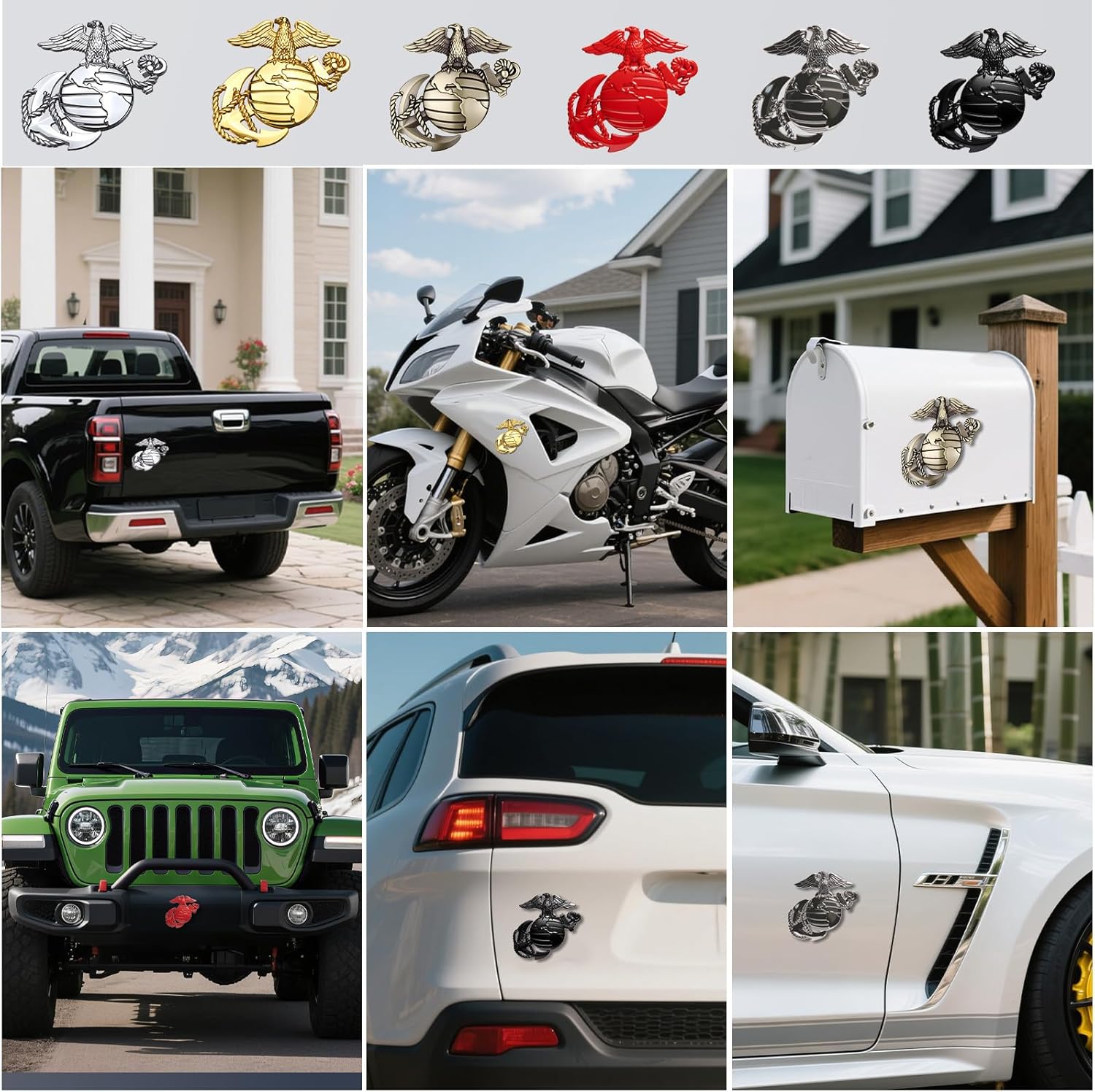 250th Anniversary U.S. Marine Corps Metal Cars Emblem