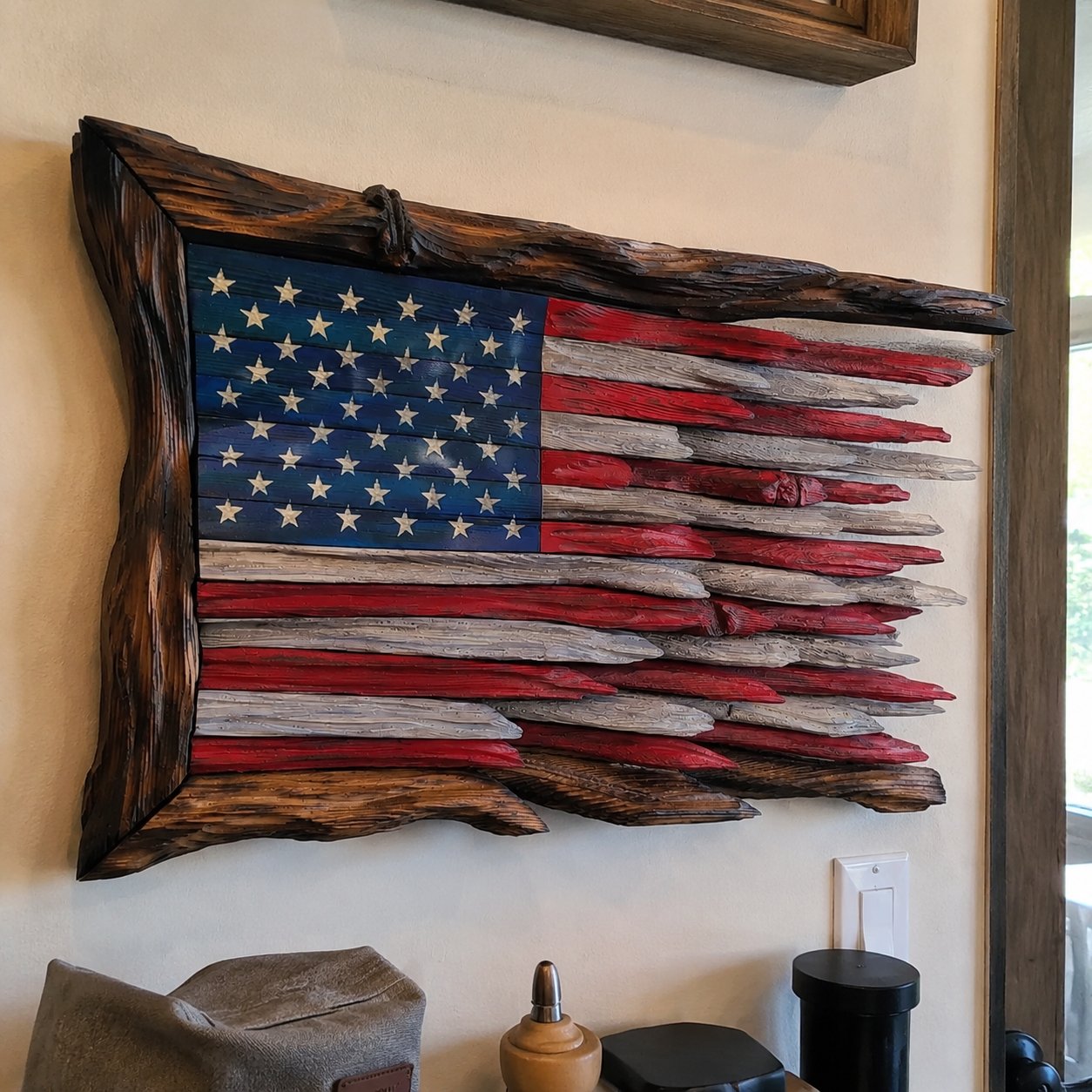 Customer photo of handcrafted American flag