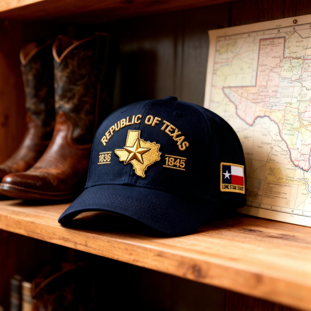 Republic of Texas Embroidered Hat, 🔥Buy 2 FREE SHIPPING