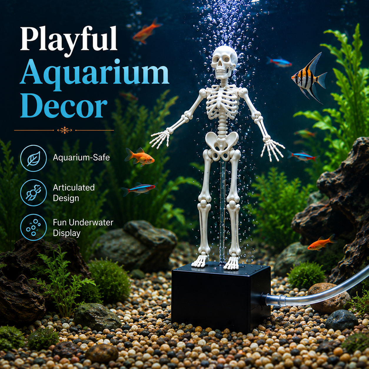 🌊Dancing Skeleton Aquarium Bubbler
