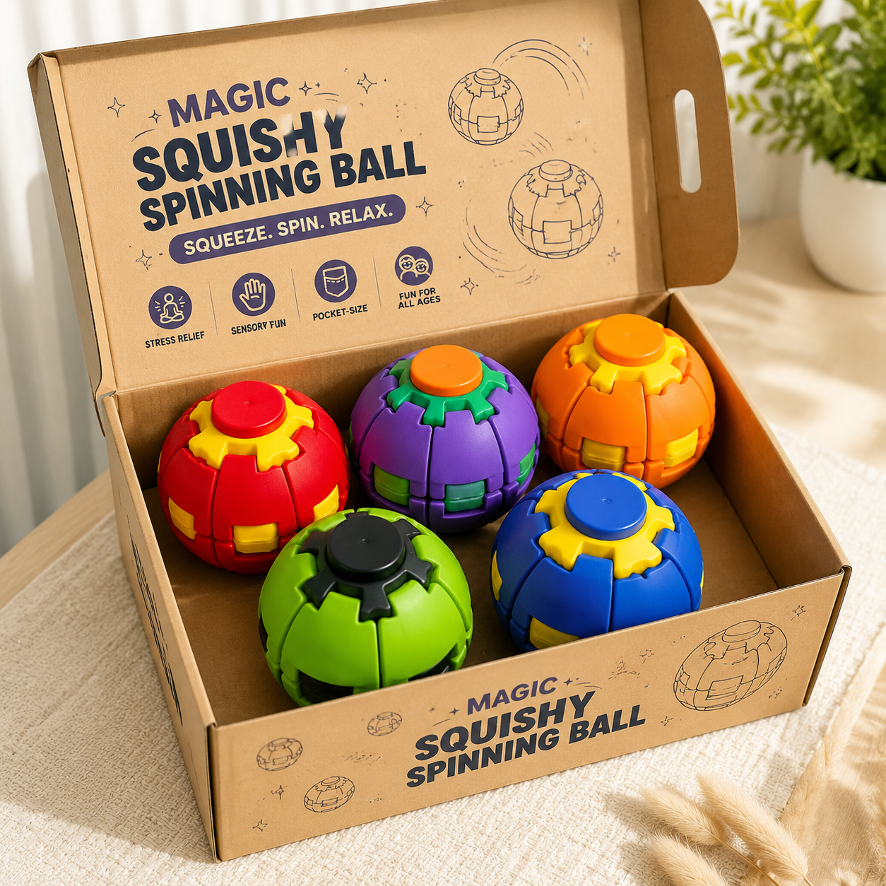 🔥Hot Sale 49% OFF🔥Magic Squishy Spinning Ball