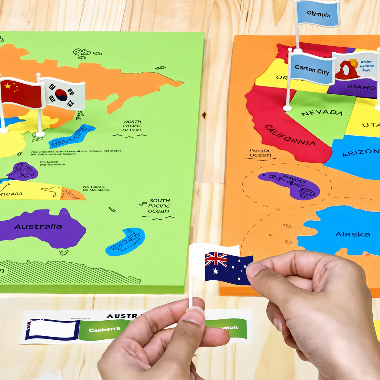 🔥Last Day 49% OFF - 🌍World Map & USA Map Puzzle Set