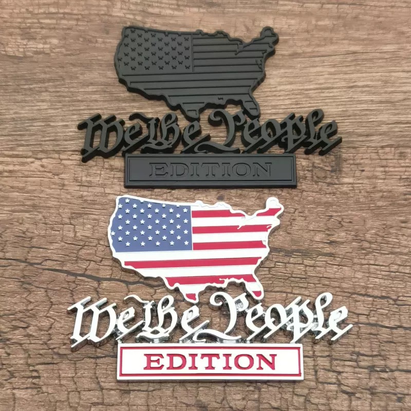 We The People Patriot Flag Edition Car Emblem Metal Badge