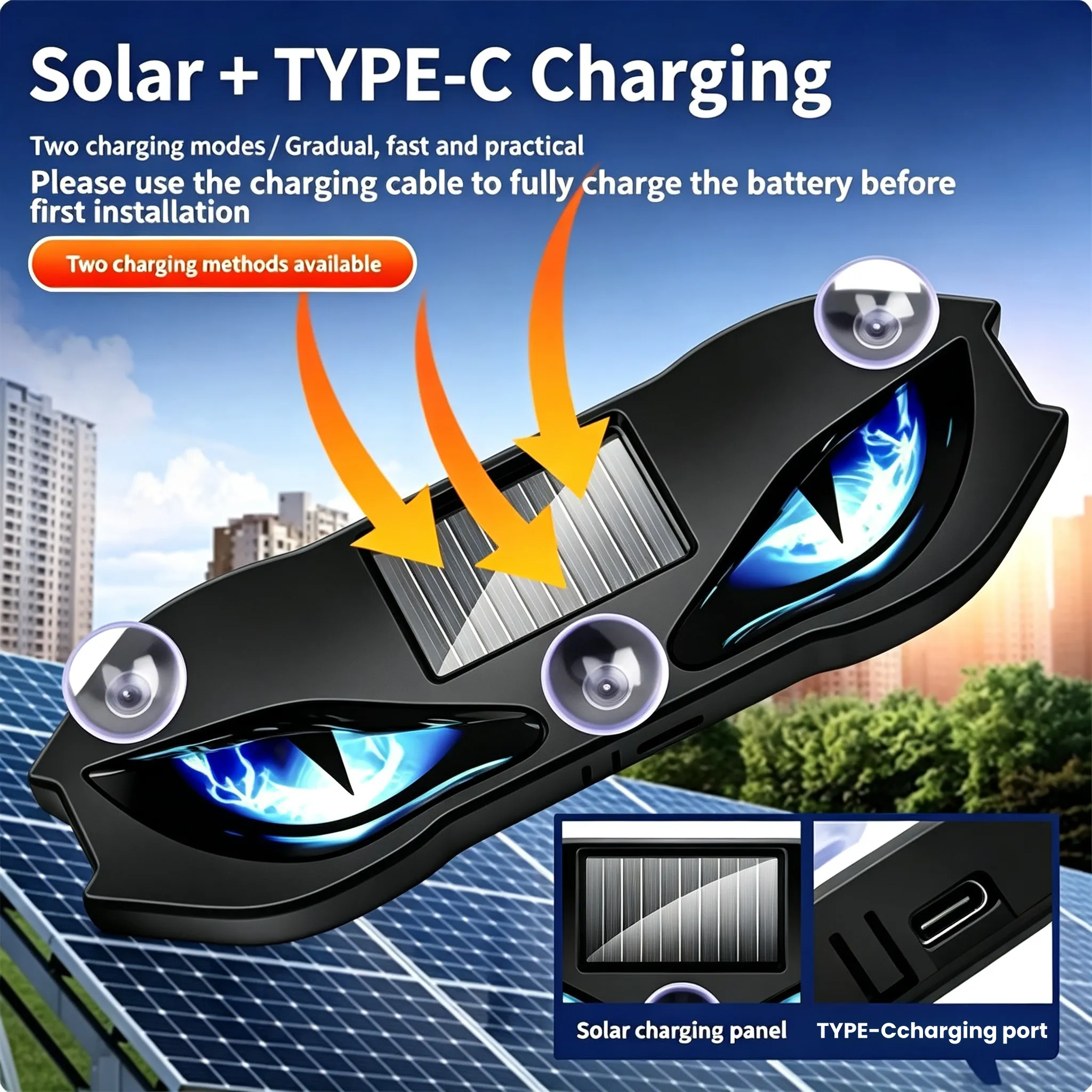 🔥Last Day 50% OFF - Solar Powered LED Car Warning Light