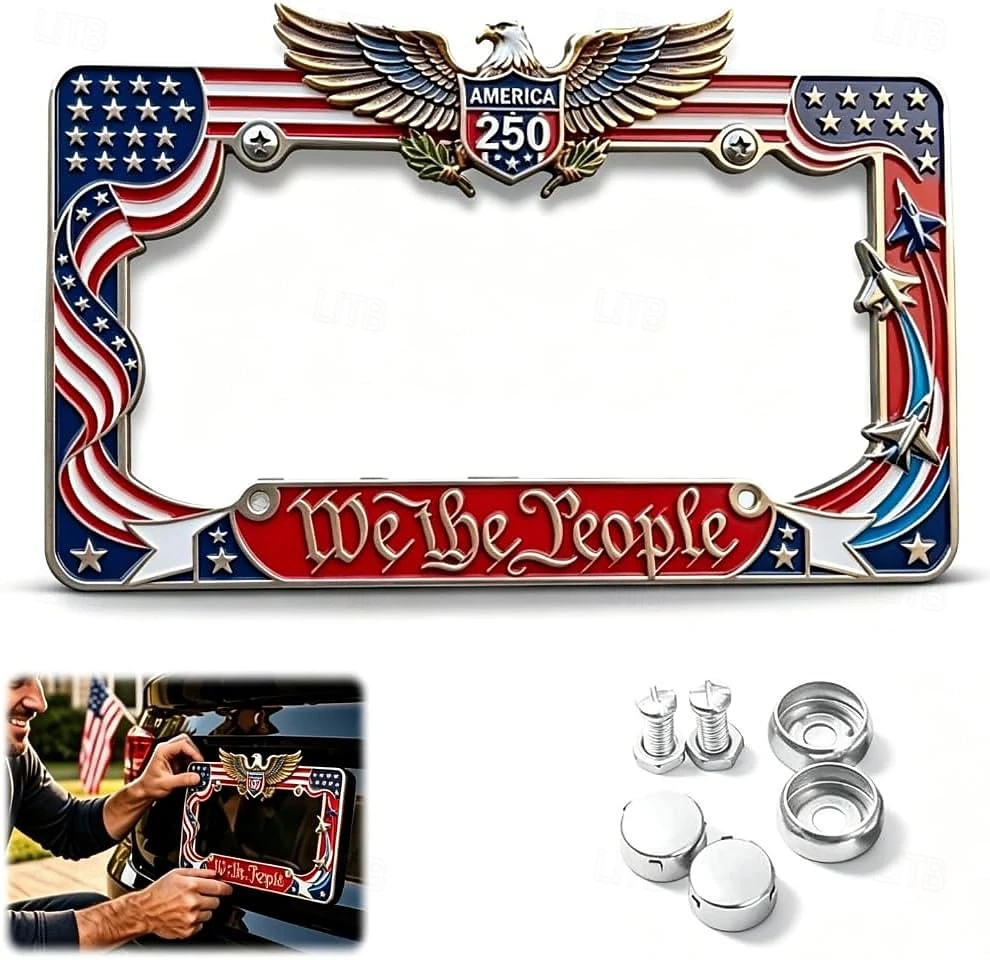 We The People 250th Anniversary Commemorative License Plate Frame, 🔥Buy 2 FREE SHIPPING