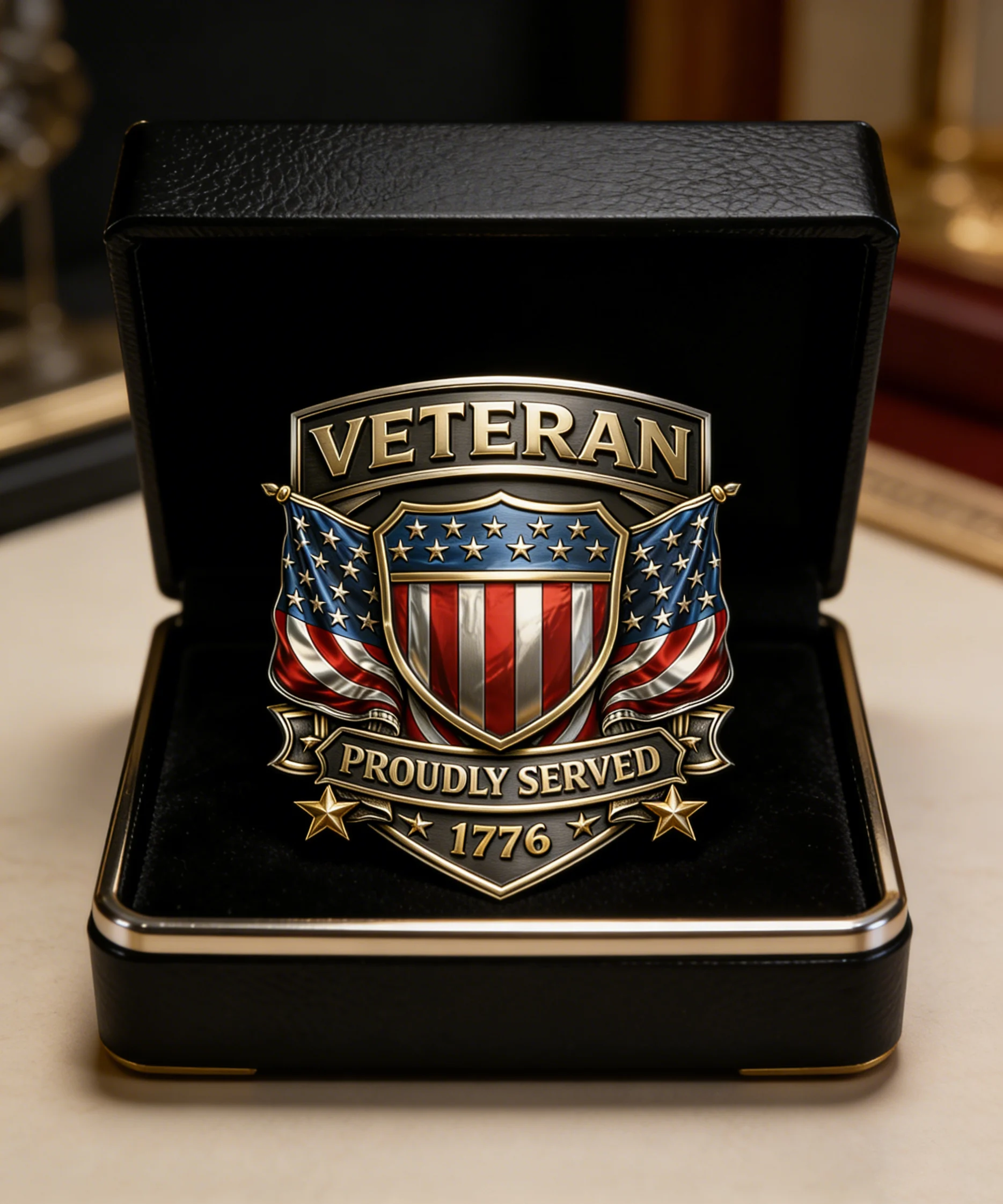 Veteran Car Badge - Drive With Pride. Honor The Brotherhood