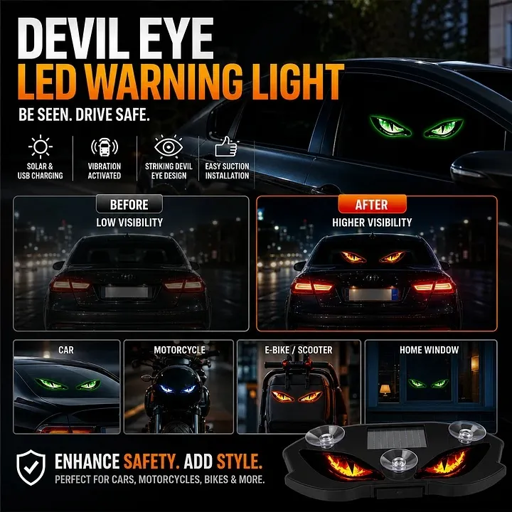 🔥Last Day 50% OFF - Solar Powered LED Car Warning Light