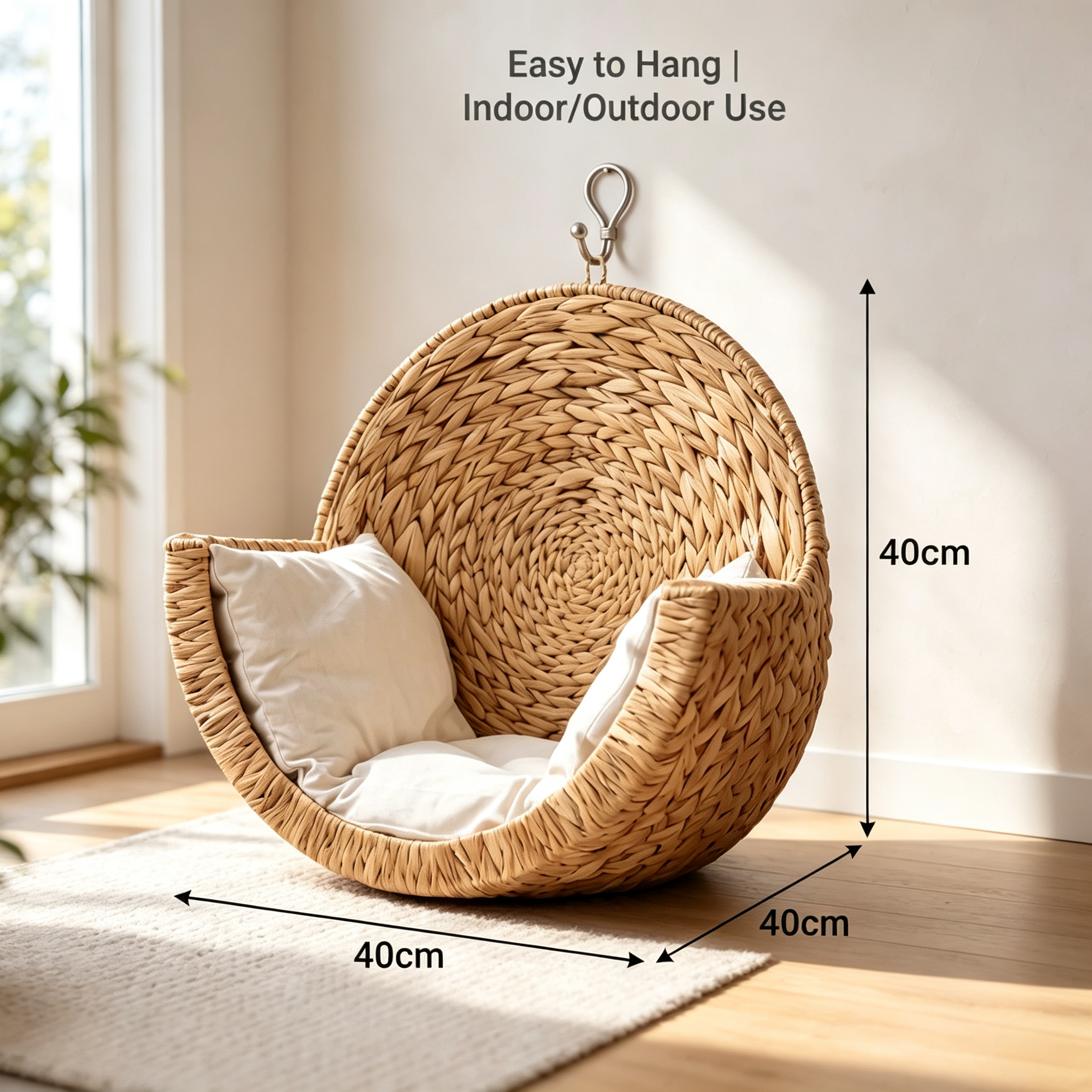 Wall‑Mounted Pet Bed – 22lb Capacity, Renter‑Friendly, 5‑Minute Install