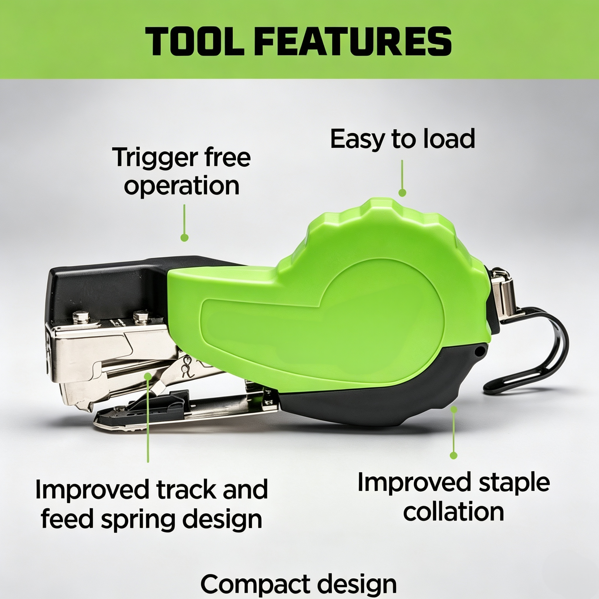 Autofeed Cap Hammer – 168 Cap Capacity, Trigger‑Free, for Roofing & Housewrap