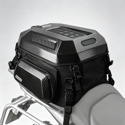 Waterproof Motorcycle Tail Bag – Aerodynamic Design, Shock‑Absorbing Padding, Durable Base