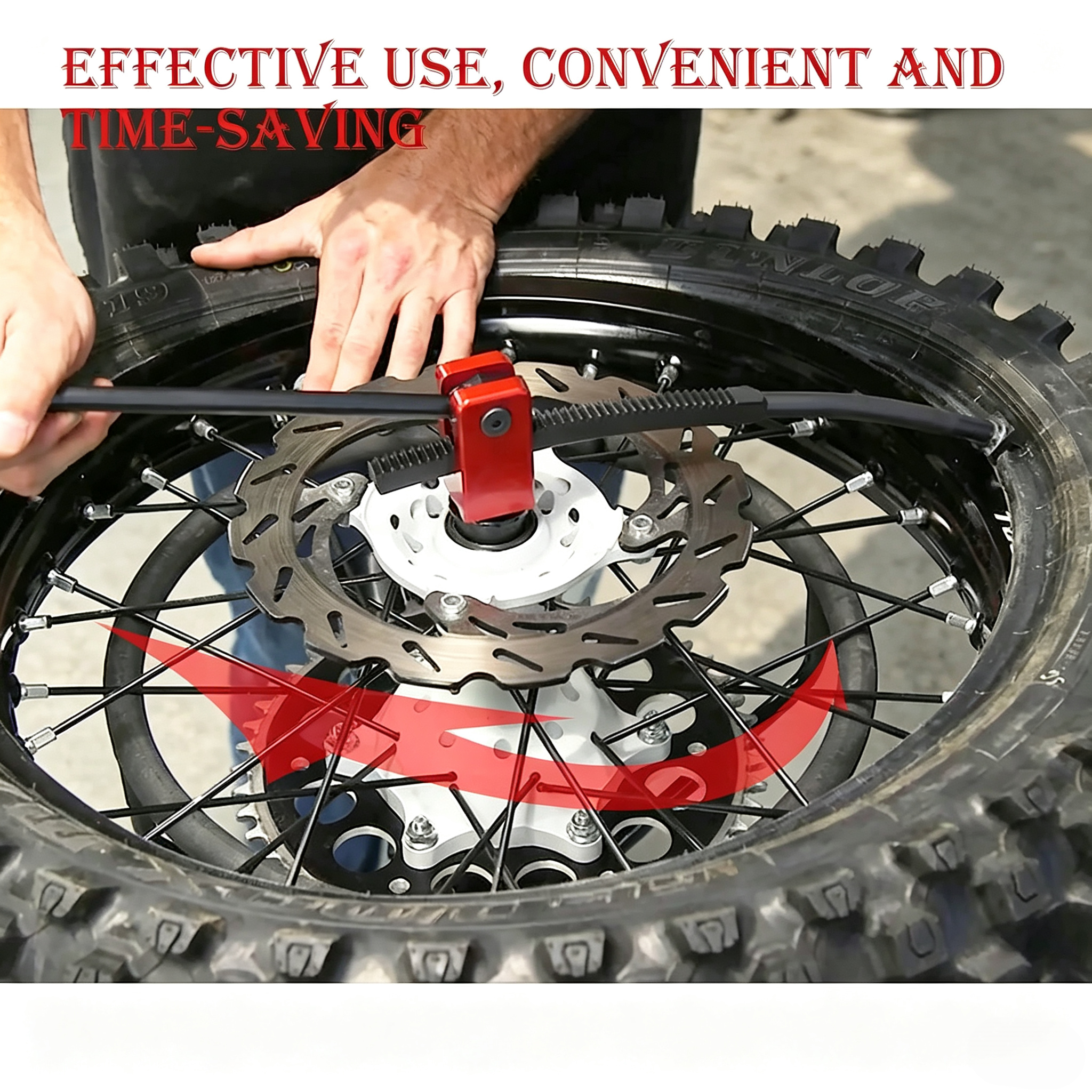 Tire Changing Tool Kit – Clip‑Free Design, Fits 14″–21″ Wheels, 20mm Axle, for Enduro & Dirt Bikes