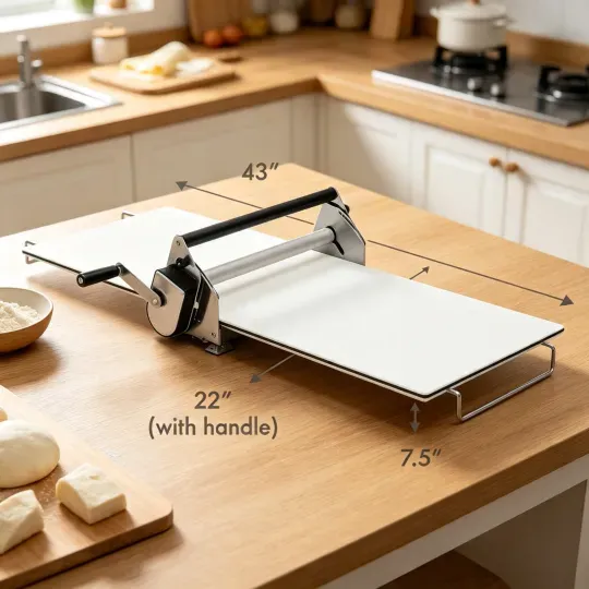 Countertop Dough Sheeter – Manual Operation, Adjustable Thickness 0–26mm