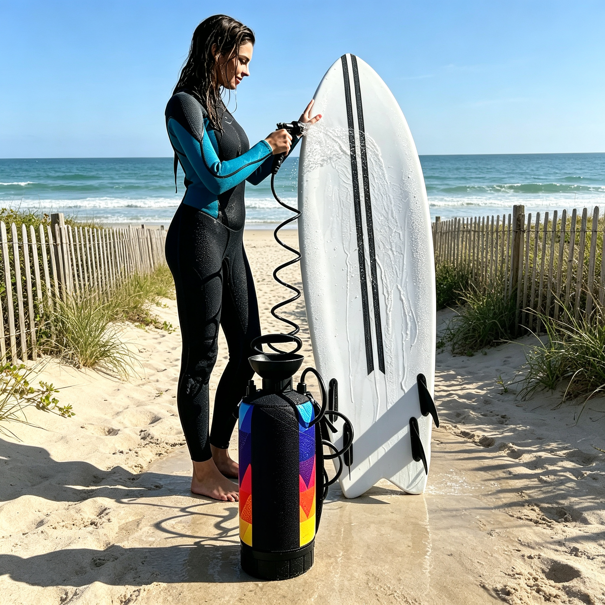Portable Shower – 2.1 Gallon, High‑Pressure Hose, Multiple Spray Settings, for Camping, Beach, Surf & Pets