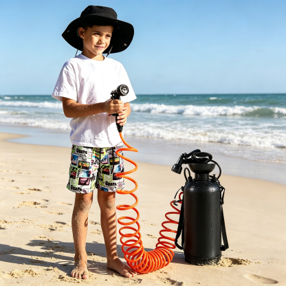 Portable Shower – 2.1 Gallon, High‑Pressure Hose, Multiple Spray Settings, for Camping, Beach, Surf & Pets